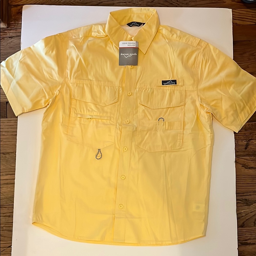 Eddie Bauer Sunlit Yellow Fishing Shirt